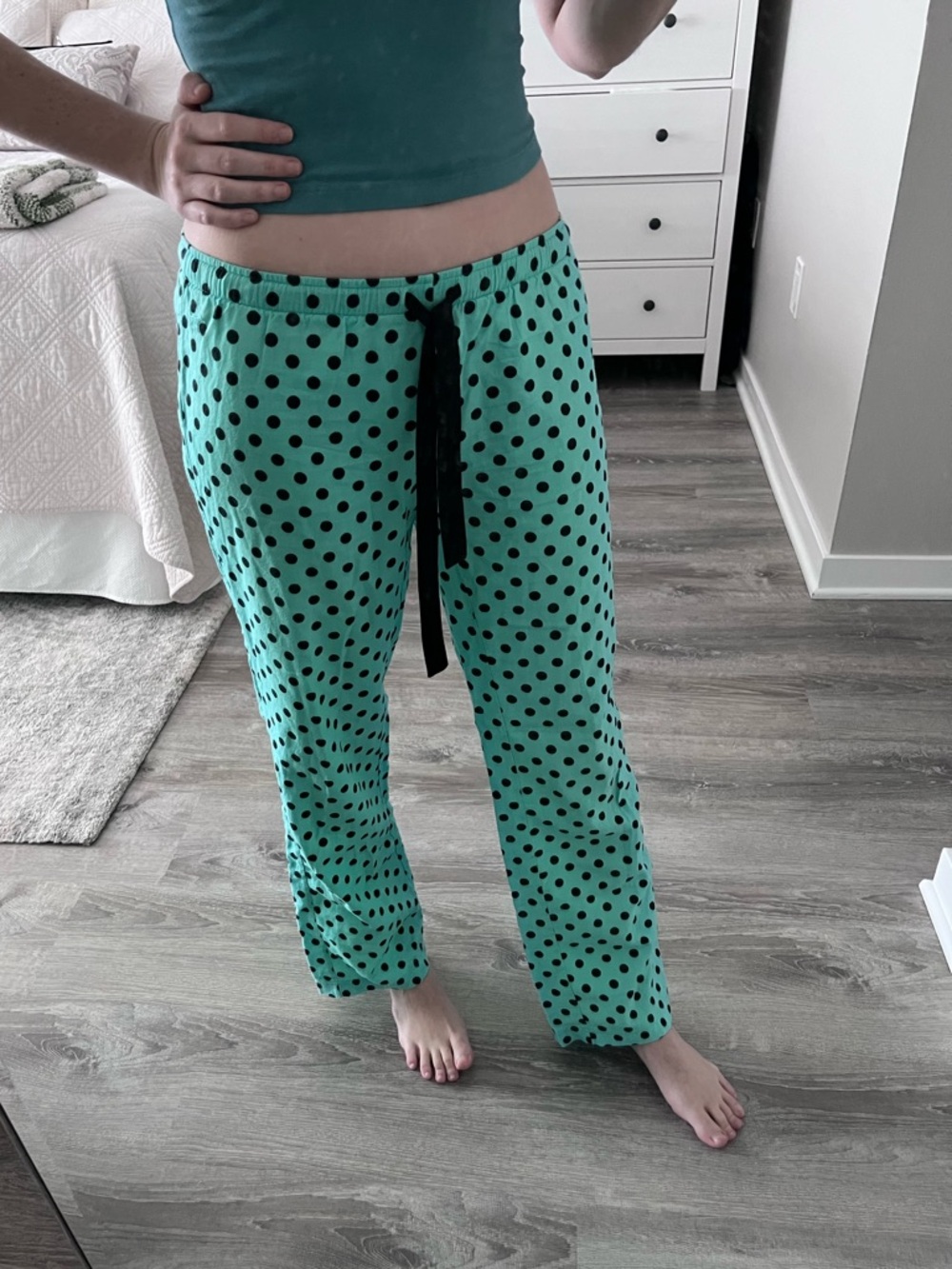PINK Mint Green Polka Dot Lounge Pants